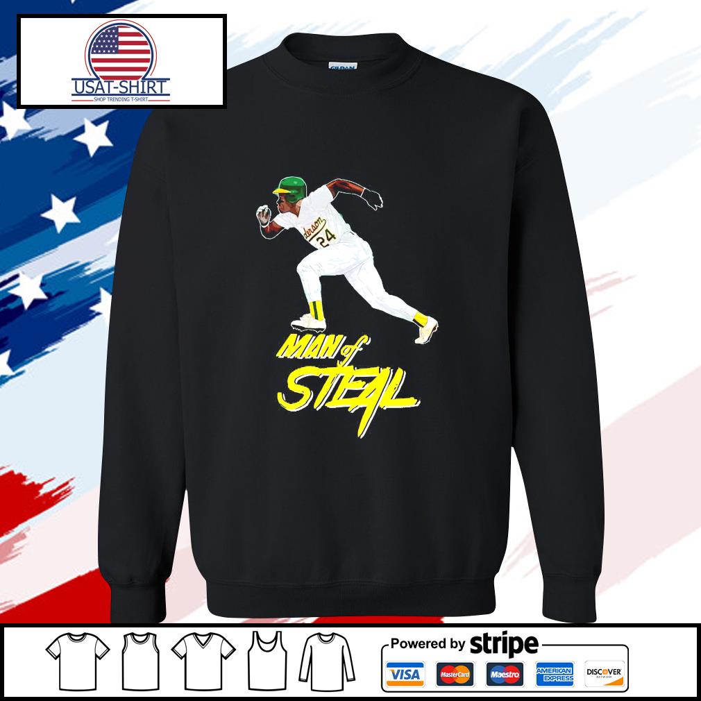 24 Rickey Henderson Man of Steal baseball shirt, hoodie, sweater, long  sleeve and tank top